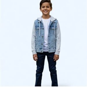 The Classic Blue and Gray Kids Jean Jacket